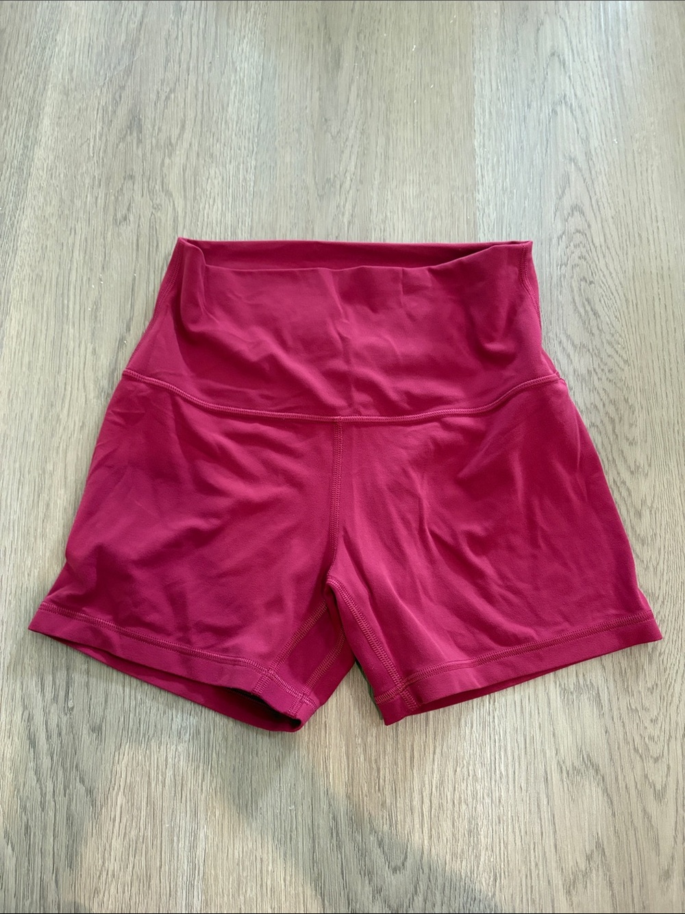 High-Waist lululemon Women’s Athletic Shorts in Deep Pink 4”